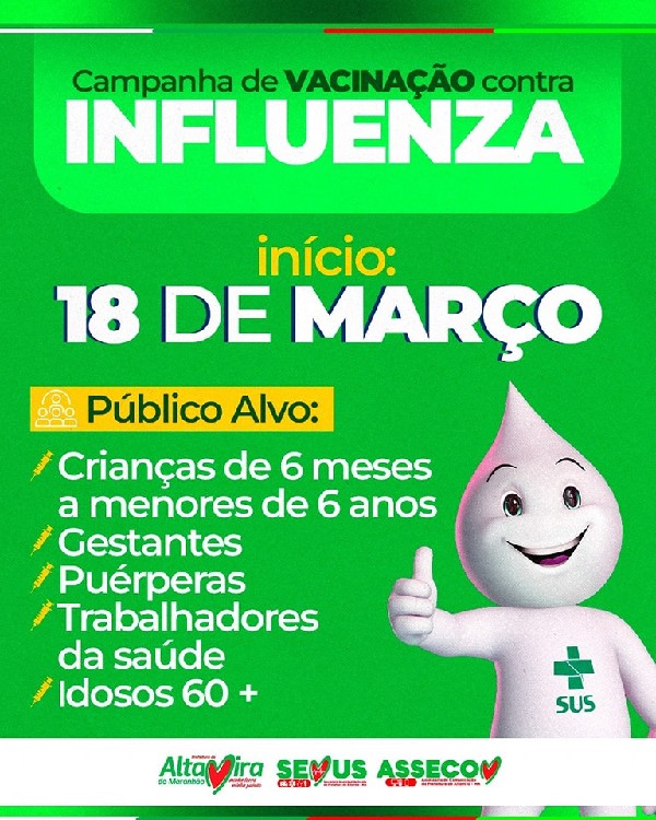 Atenção! Campanha de vacinação contra a influenza