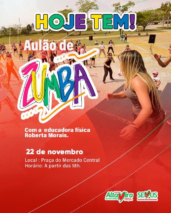 Ainda há vagas: venha participar das aulas de Zumba