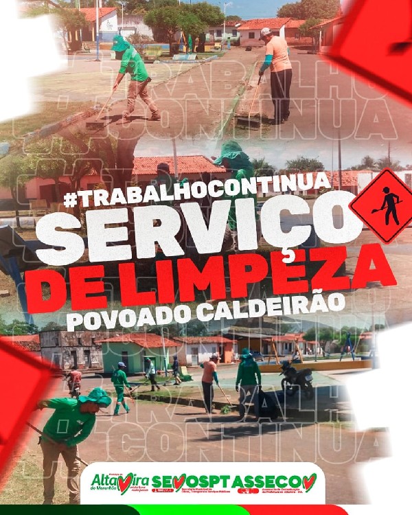 Prefeitura de Altamira-MA realiza limpeza e manutenção de praças e ruas no povoado Caldeirão