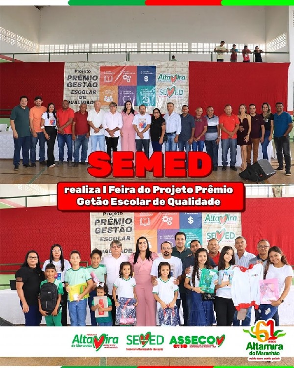 Prefeitura de Altamira-MA realiza no Ginásio  o Rosão a 1° feira do Projeto Prêmio Gestão Escolar de Qualidadea